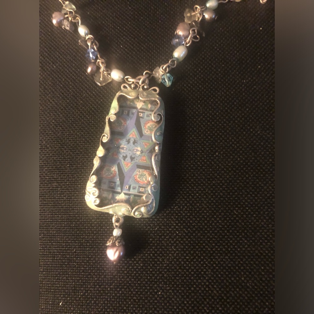 € Designer Enamel Costume Necklace - 120A $35 or $30 w/offer